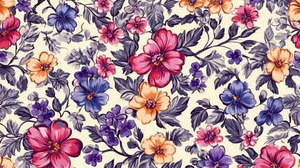 Stunning Floral Pattern Design for Fabric or Wallpaper
