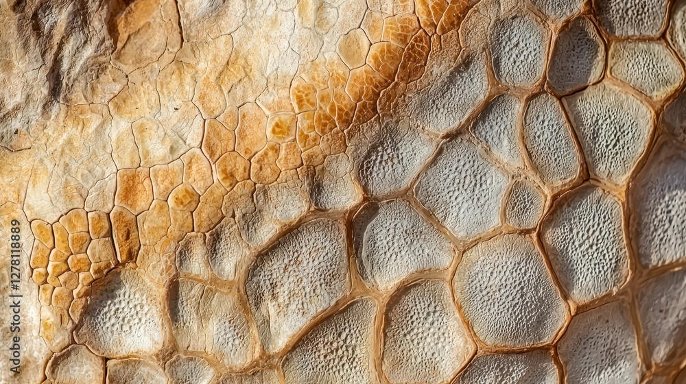 Poster detailed close-up of tortoise shell texture with natural patterns