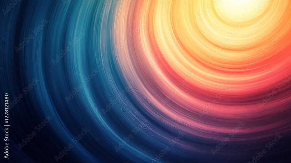Poster an abstract swirling pattern using multiple colors in arcs