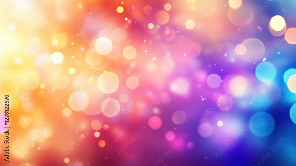 Poster abstract colorful bokeh background with sparkling lights