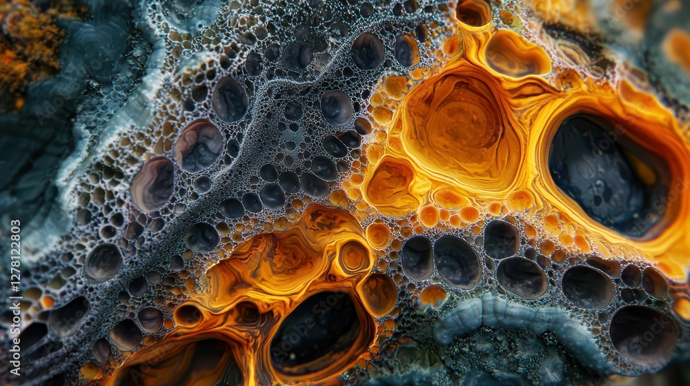 Aufkleber abstract colorful fluid art with swirling patterns and textures
