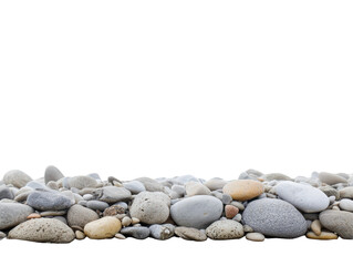 Isolated Pile of Smooth Beach Pebbles