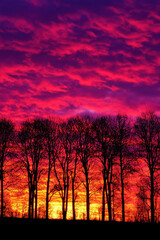 Obraz premium sunset in the mountains