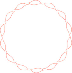 Pink Blossom Round Frame for Invitations