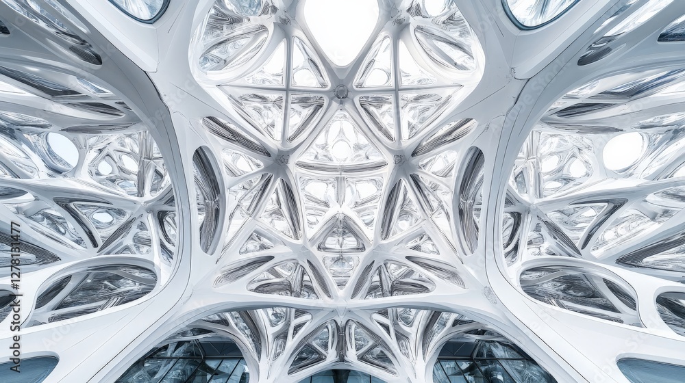 Poster intricate geometric patterns in architecture