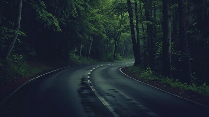 Obraz premium Enigmatic Passageway in the Dark Enclave of the Forest