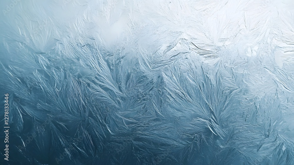 Leinwandbilder a captivating abstract image showcasing a breathtaking frozen landscape filled with delicate intrica