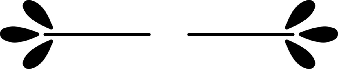 Black and White Leaf Divider for Vintage Designs