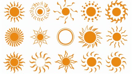 Radiant Sun: A Stunning Collection of Simple Vector Icons