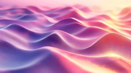 Fototapeta premium Abstract Colorful Fabric Waves Lit with Beautiful Pink and Purple Tones