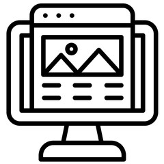 Fototapeta premium Landing Page Icon