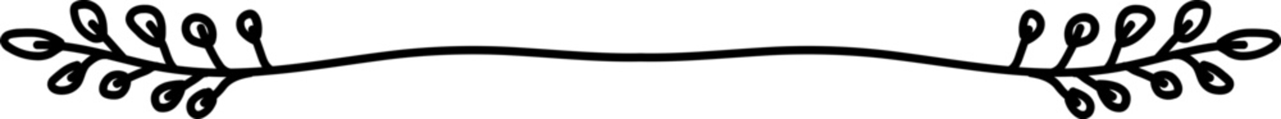 Seamless Pattern Divider with Botanical Elements