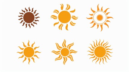 Radiant Sun: A Stunning Collection of Simple Vector Icons