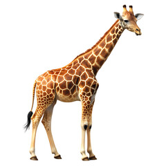 Obraz premium Majestic Giraffe African Wildlife Animal Portrait Dark Background Zoo Art Neck 