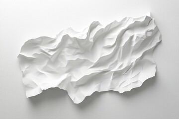 Obraz premium Minimalistic texture design of crumpled white paper for creative projects