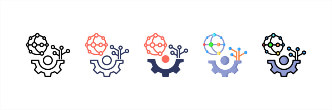 Nanotechnology Multistyle Icon Set