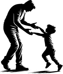 Fototapeta premium daddy and son Generative AI