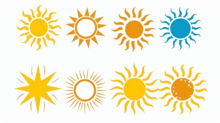 Radiant Sun: A Stunning Collection of Simple Vector Icons