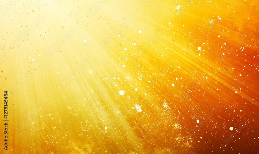 Poster an abstract golden background with light rays, creating a warm and radiant atmosphere