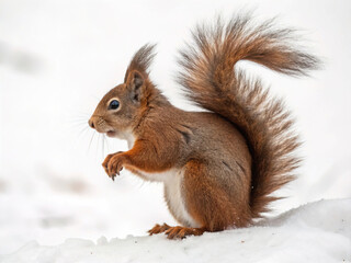 Obraz premium squirrel isolated white background