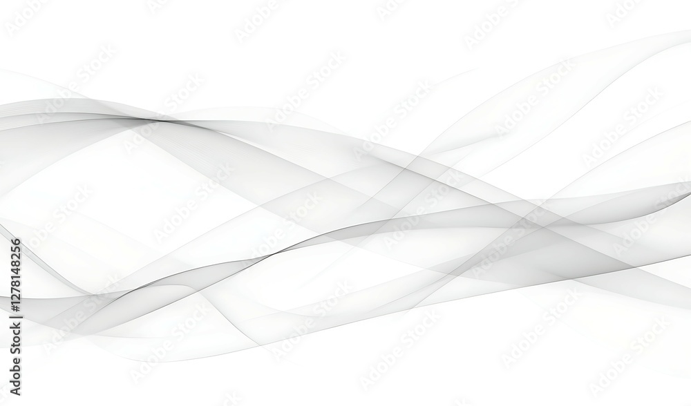 Aufkleber smooth white waves create a modern and elegant background for any design