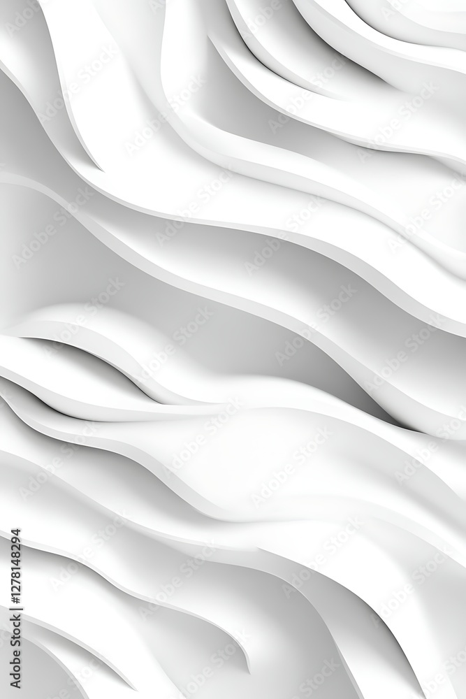 Aufkleber smooth white waves create a modern and elegant background for any design
