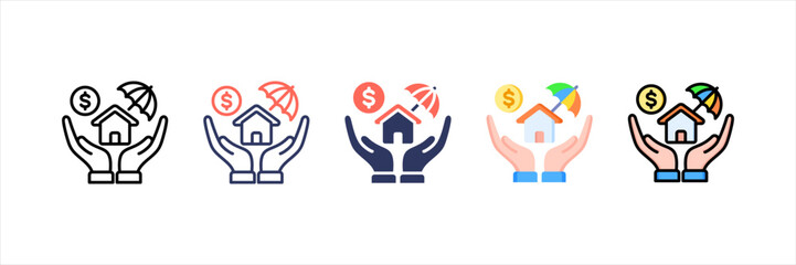 Employee Benefits Multistyle Icon Set