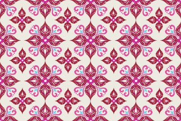 Fototapeta premium Damask Seamless pattern embroidery, Indian Style. art ornament print. Design for Capet, Cover, fabric, drapery, table linens, and for clothing