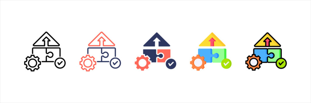 Matching Multistyle Icon Set