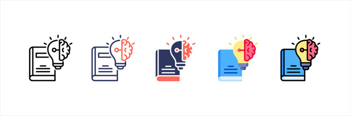 Fototapeta premium Knowledge Multistyle Icon Set