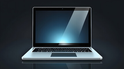 Sleek modern laptop on a minimalist desk, ideal for tech enthusiasts, perfect for workspace inspiration and innovation.