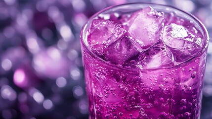 Purple grape soda with fizz