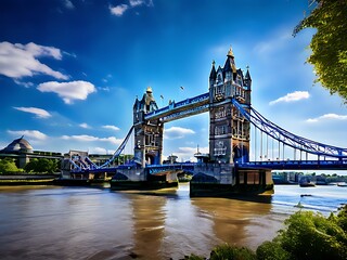 Obraz premium Tower Bridge on a Sunny Day in London