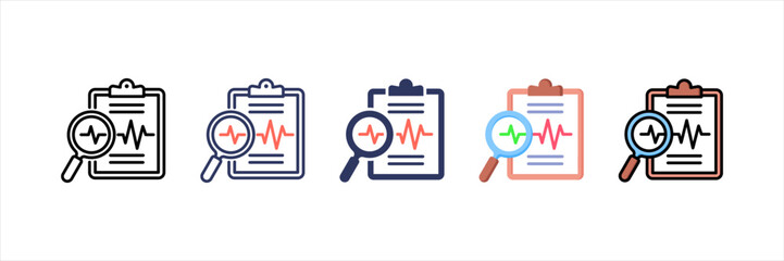 Diagnosis Multistyle Icon Set