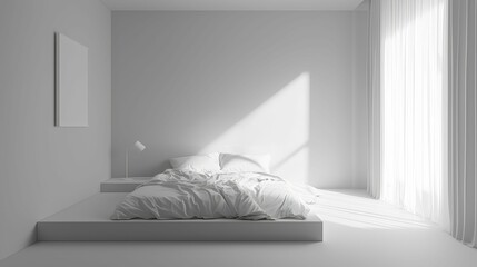 Minimalist Bedroom Design with Natural Light and Neutral Colors