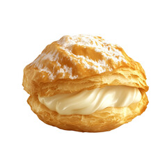 cream puff with golden pastry