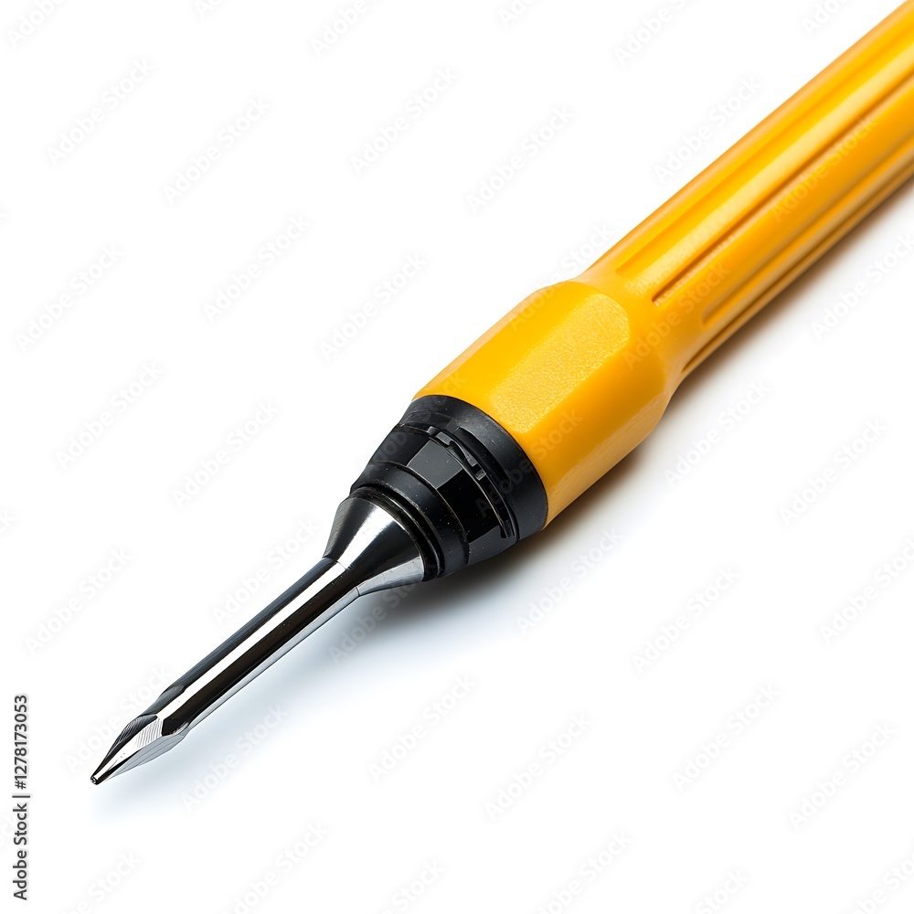 Poster screwdriver isolated on white background with clipping path and full depth of field