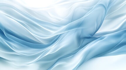 Fototapeta premium Abstract Blue Fabric Waves Flowing Softly