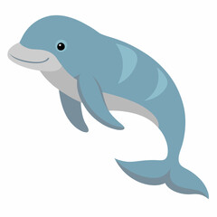 Obraz premium cartoon cute beluga. Colorful illustration fish beluga on white background.Suitable for children's books , sticker, mascot, logo. Pro Vector