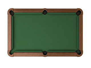 Obraz premium Empty billiard table isolated on transparent background, top view.PNG