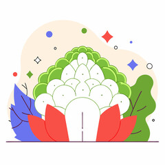 Fototapeta premium fluted Romanesco crown 