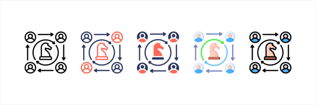 Strategic Alignment Multistyle Icon Set