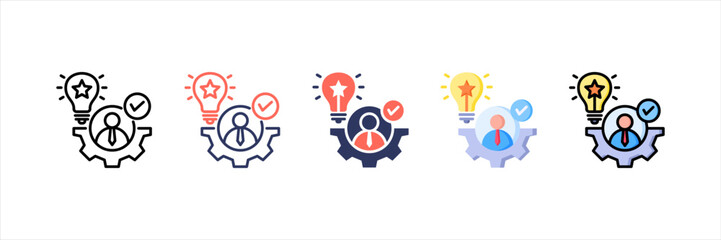 Competencies Multistyle Icon Set