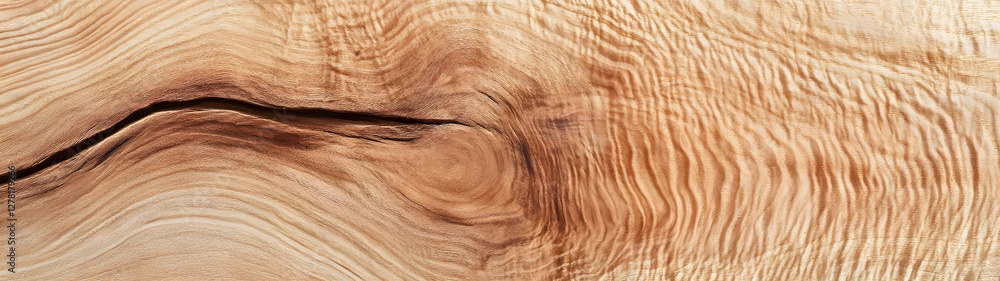 Poster Closeup view of beautiful natural wood grain texture with intricate patterns and striations  Rustic weathered wooden surface with warm brown tones knotted structure and distressed details