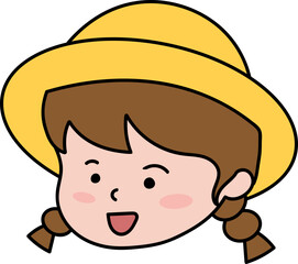 모자 쓴 여자 얼굴