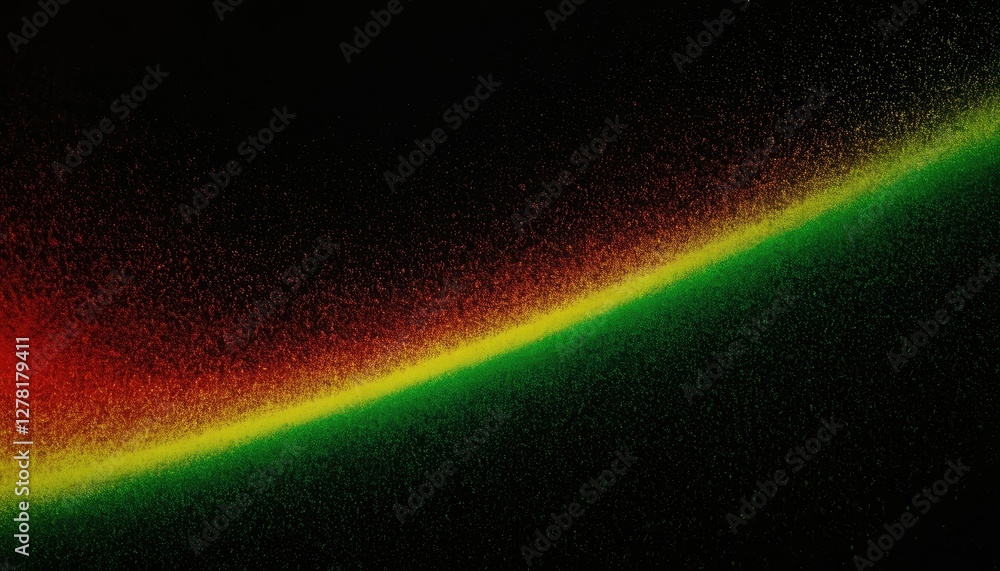 Aufkleber grainy noise gradient curl on black background with flowing colors from green to red 7