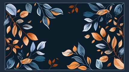 Vector Seamless Pattern with Tropical Leaves