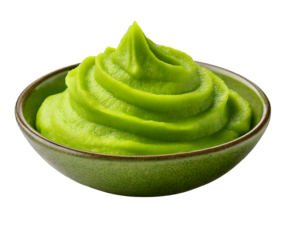 Fresh Wasabi Paste Served in a Traditional Bowl for Culinary Use