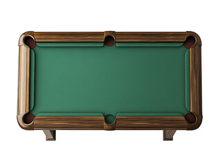 Obraz premium Empty billiard table isolated on transparent background, top view.PNG