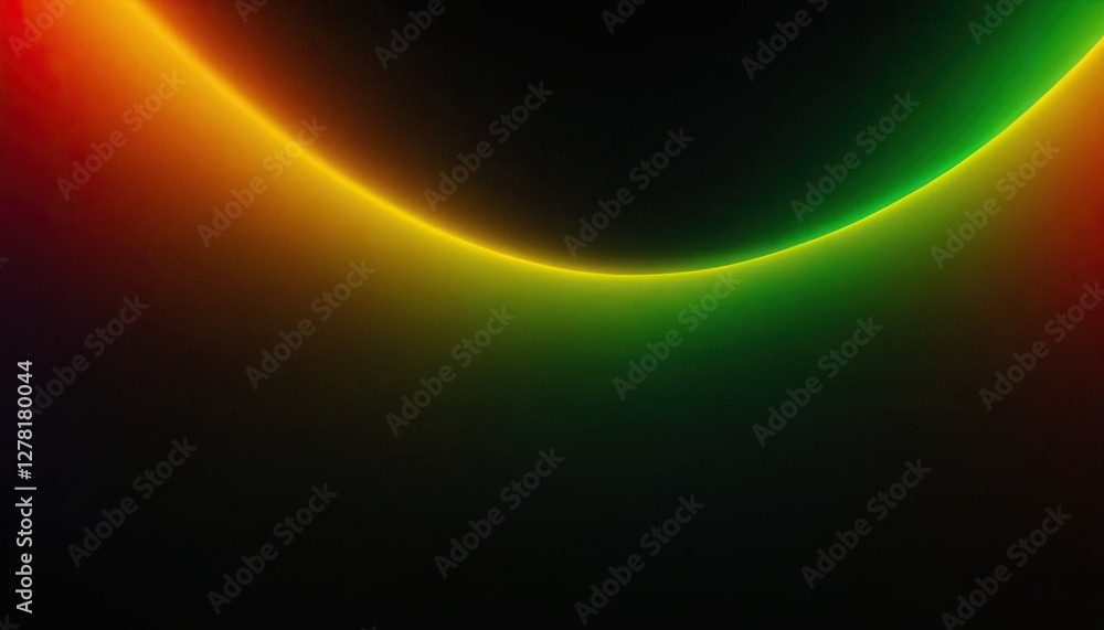 Aufkleber grainy noise gradient curl on black background with flowing colors from green to red 3
